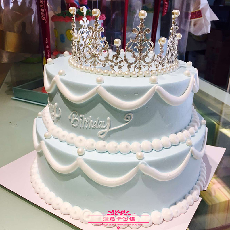 临沂蛋糕配送双层女王公主婚礼生日水果皇冠创意王冠蛋糕临沂同城